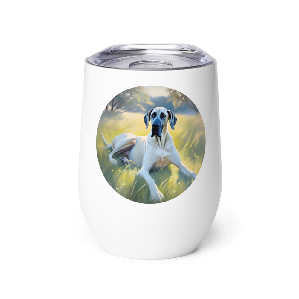 PugMug Custom Great Dane Wine Tumbler
