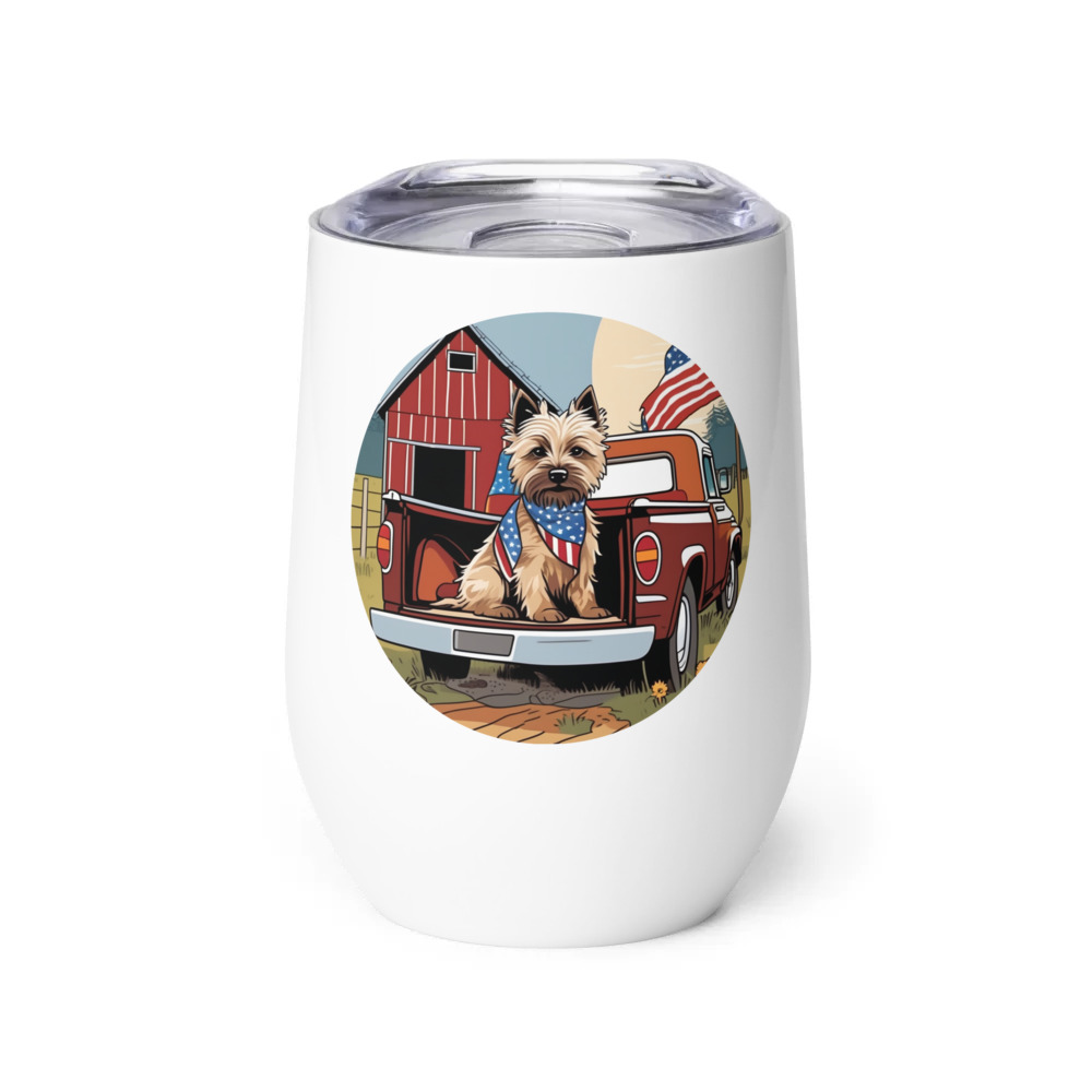 PugMug Custom Cairn Terrier Wine Tumbler