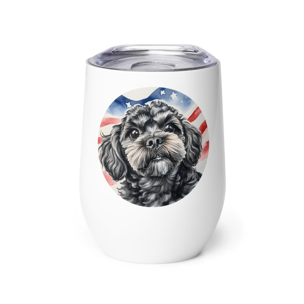 PugMug Custom Lily Wine Tumbler
