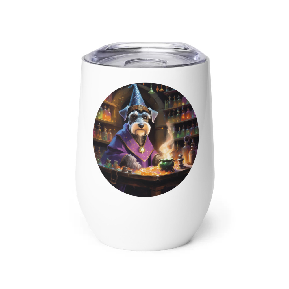 PugMug Custom Miniature Schnauzer Wine Tumbler