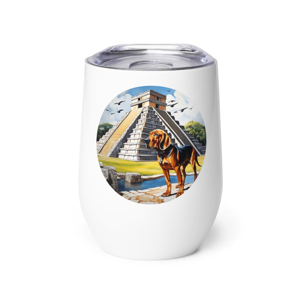 PugMug Custom Bloodhound Wine Tumbler