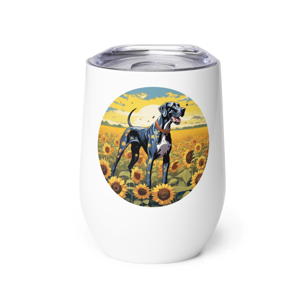 PugMug Custom Great Dane Wine Tumbler