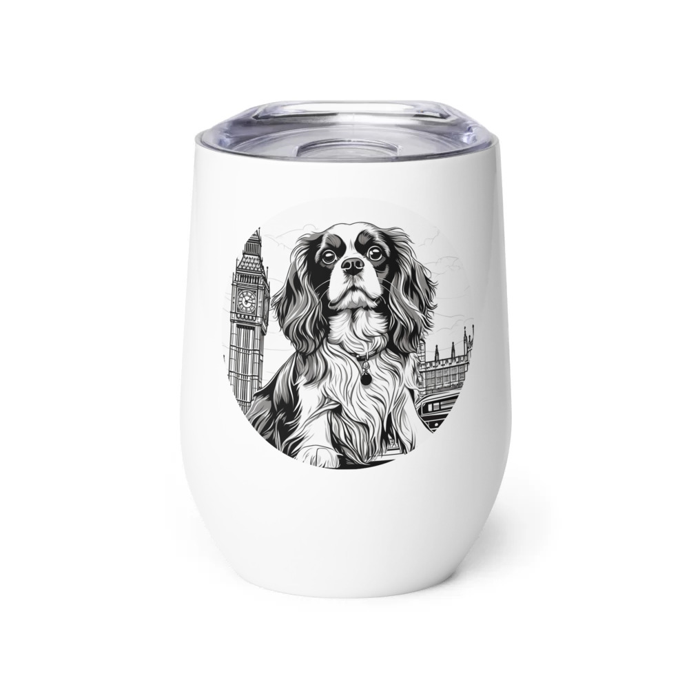 PugMug Custom Cavalier King Charles Spaniel Wine Tumbler