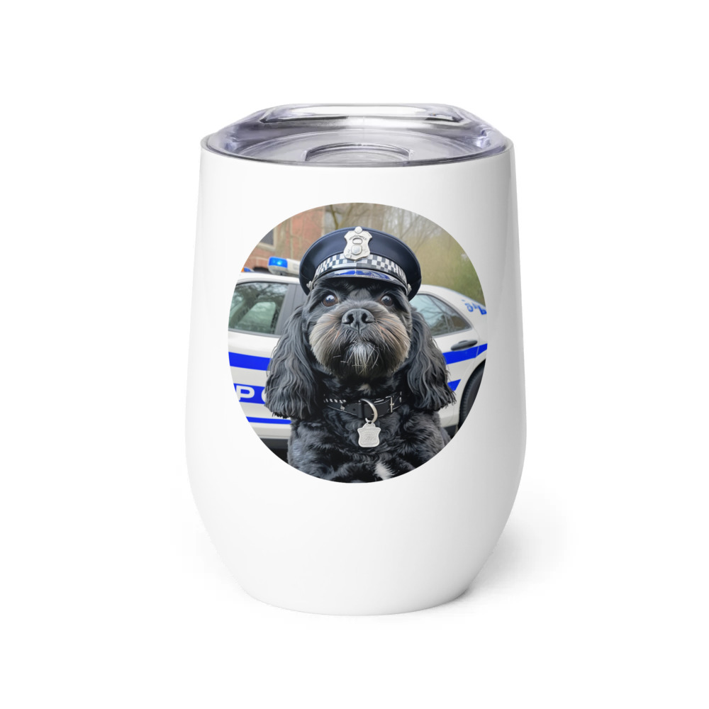 PugMug Custom Lily Wine Tumbler