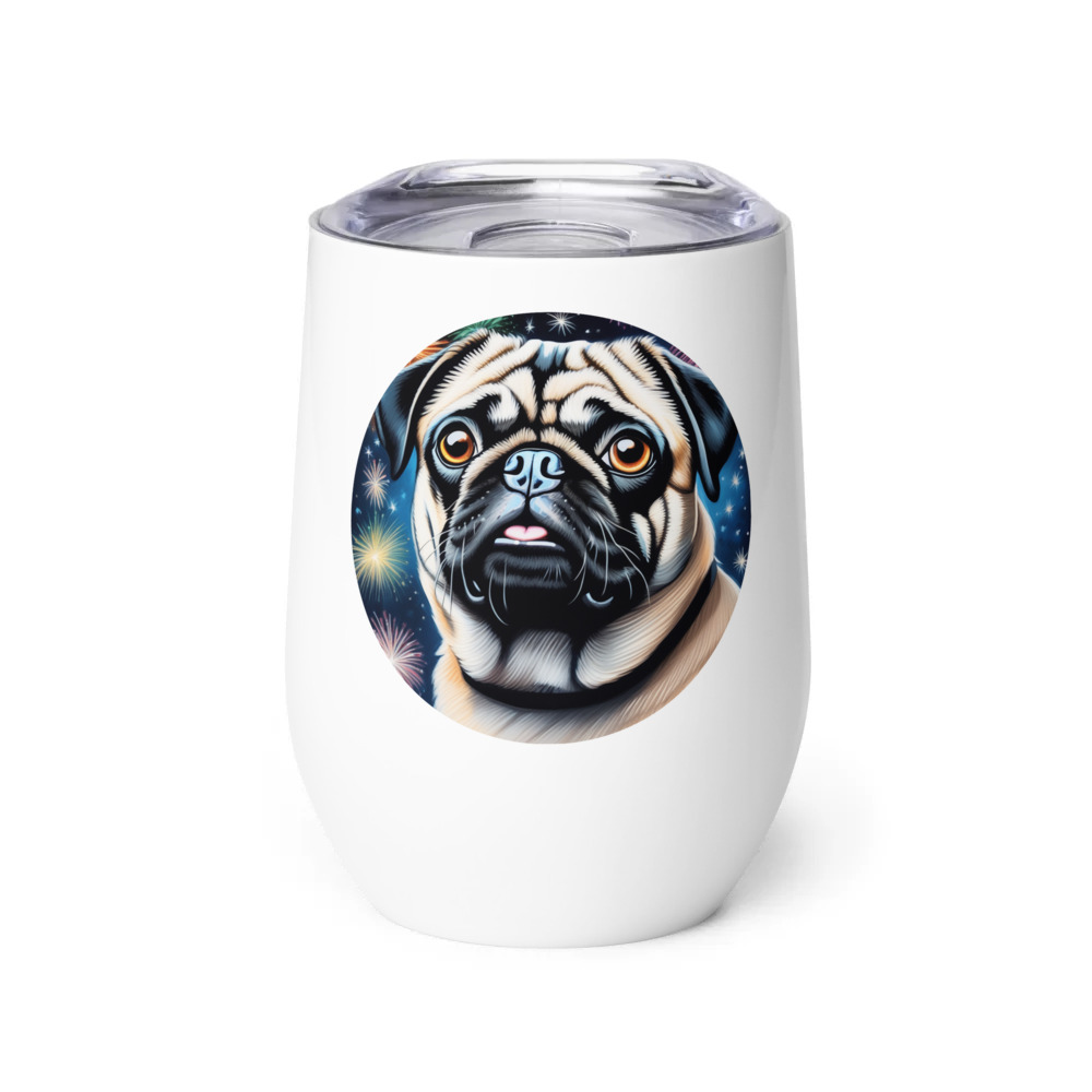 PugMug Custom Pug Wine Tumbler