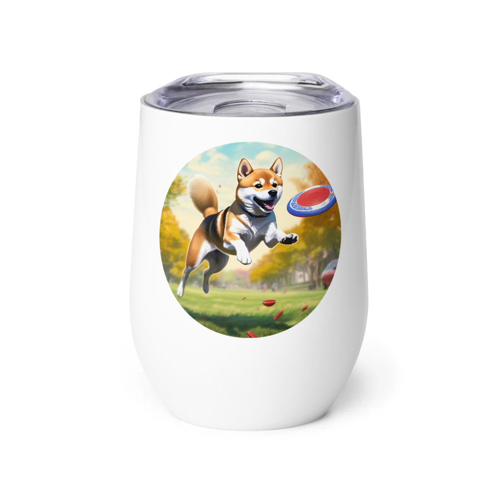 PugMug Custom Shiba Inu Wine Tumbler