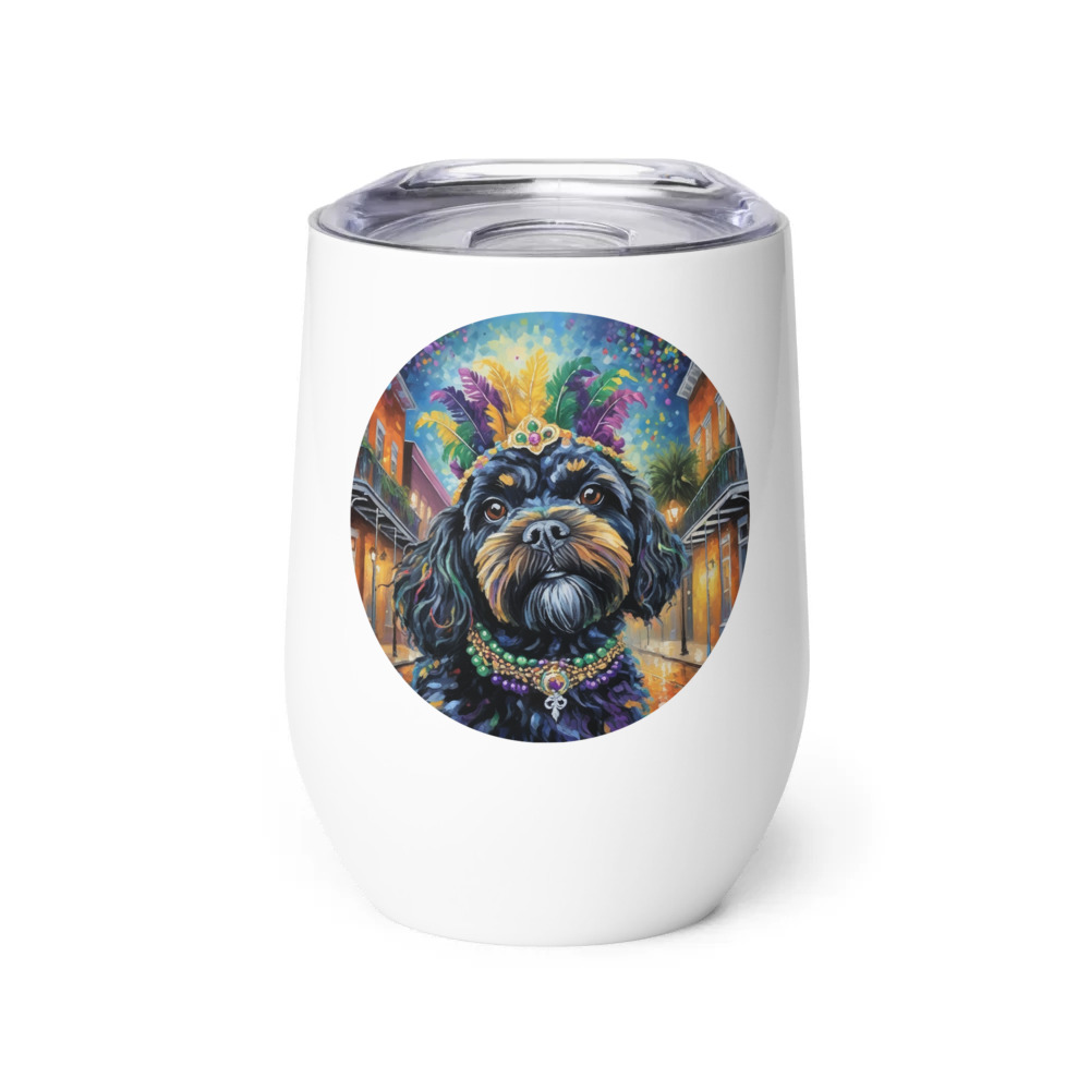 PugMug Custom Lily Wine Tumbler