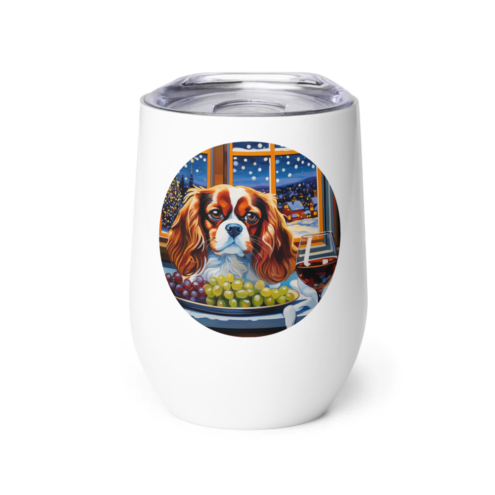 PugMug Custom Cavalier King Charles Spaniel Wine Tumbler