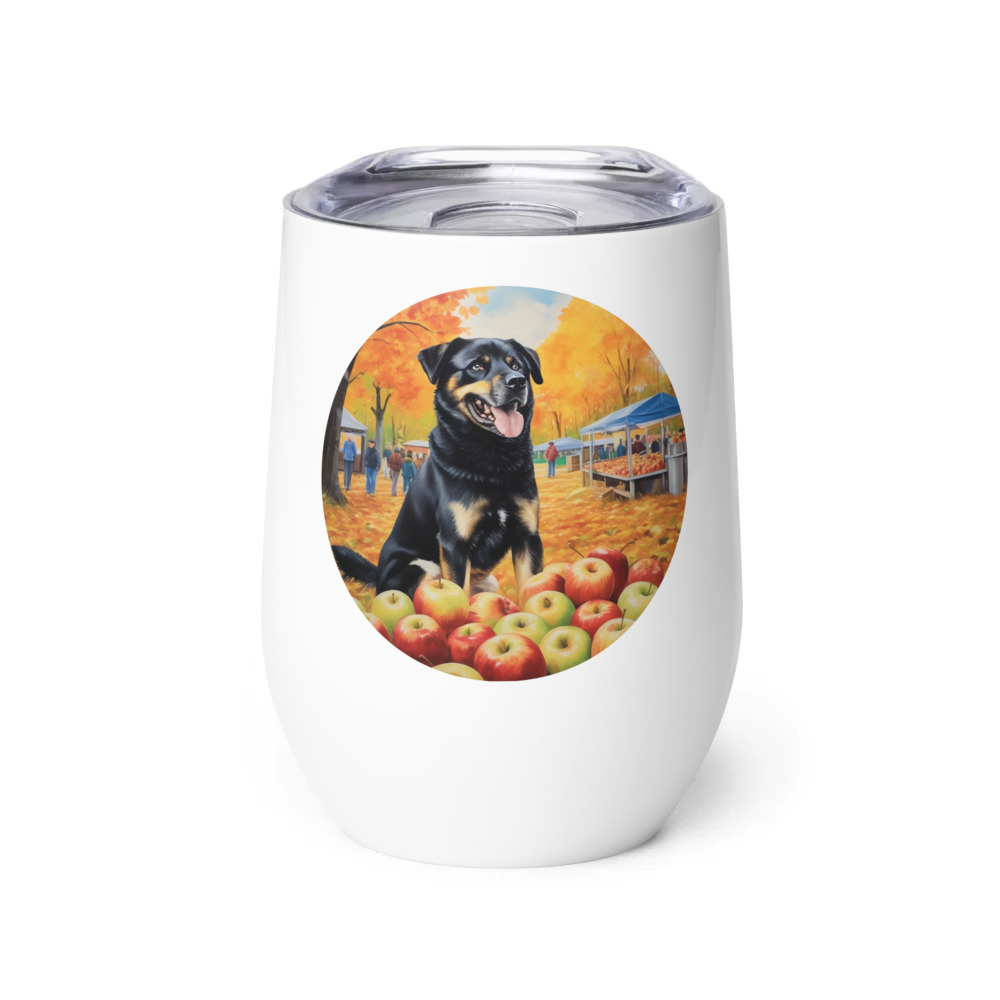 PugMug Custom Blue Wine Tumbler