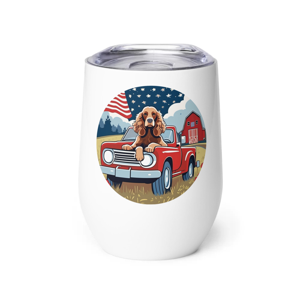 PugMug Custom Cocker Spaniel Wine Tumbler