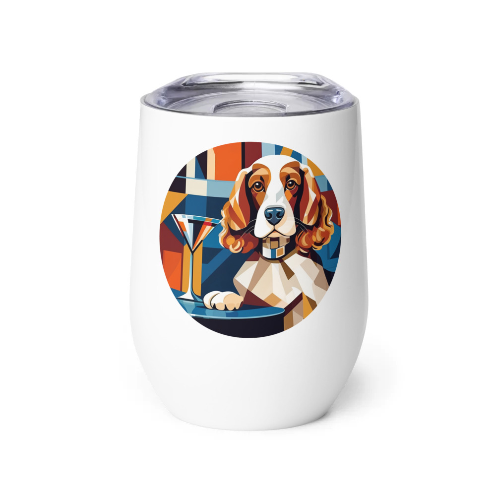 PugMug Custom English Cocker Spaniel Wine Tumbler