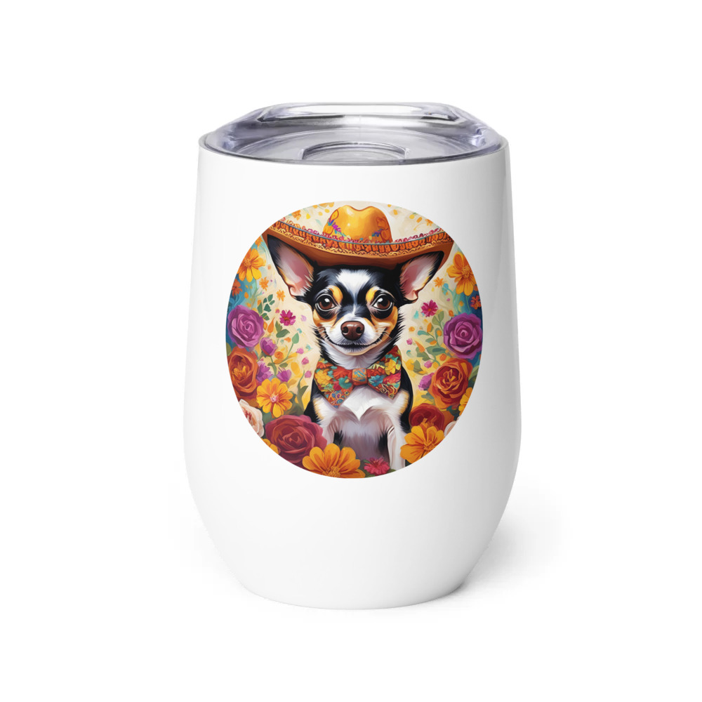 PugMug Custom Chihuahua Wine Tumbler