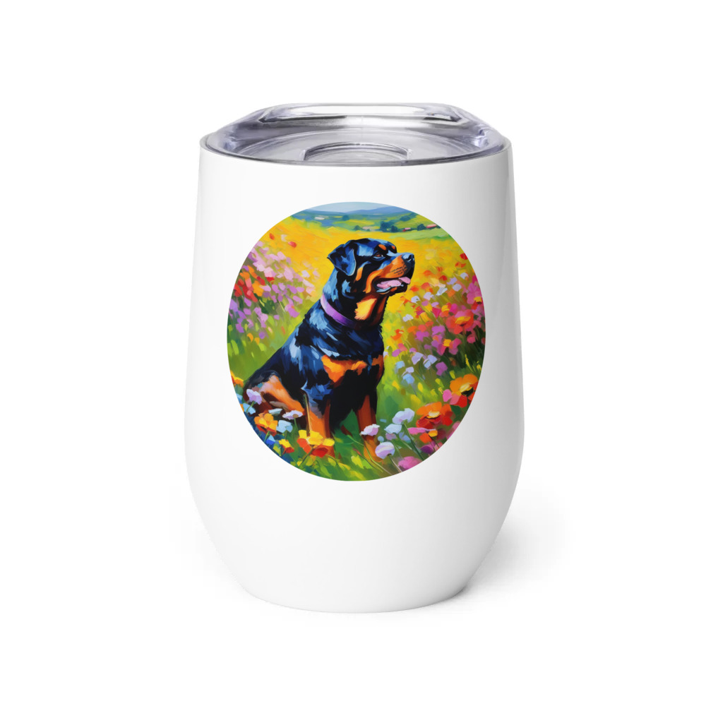 PugMug Custom Rottweiler Wine Tumbler