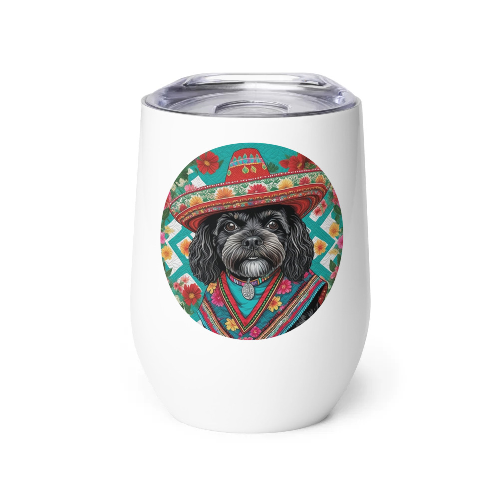PugMug Custom Lily Wine Tumbler
