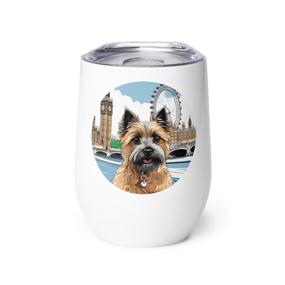 PugMug Custom Cairn Terrier Wine Tumbler