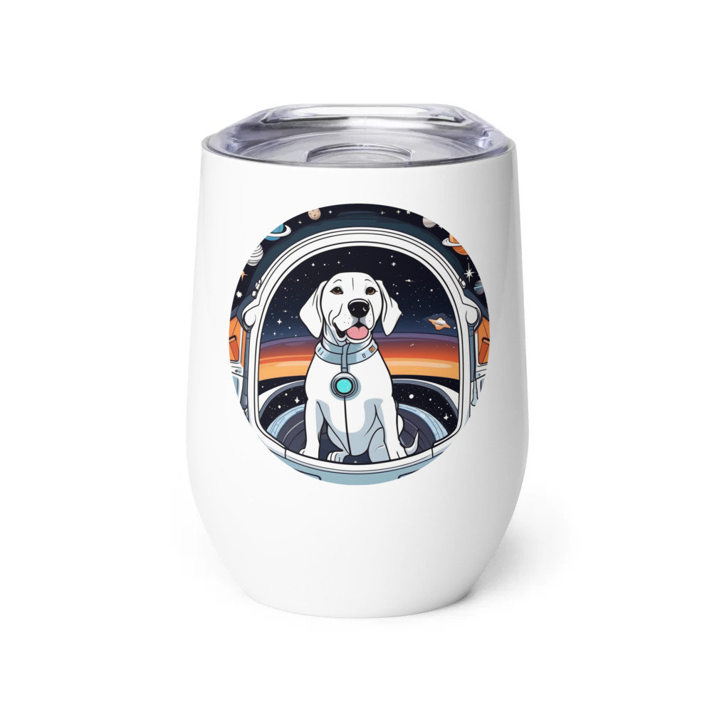 PugMug Custom Pointer Dog Wine Tumbler