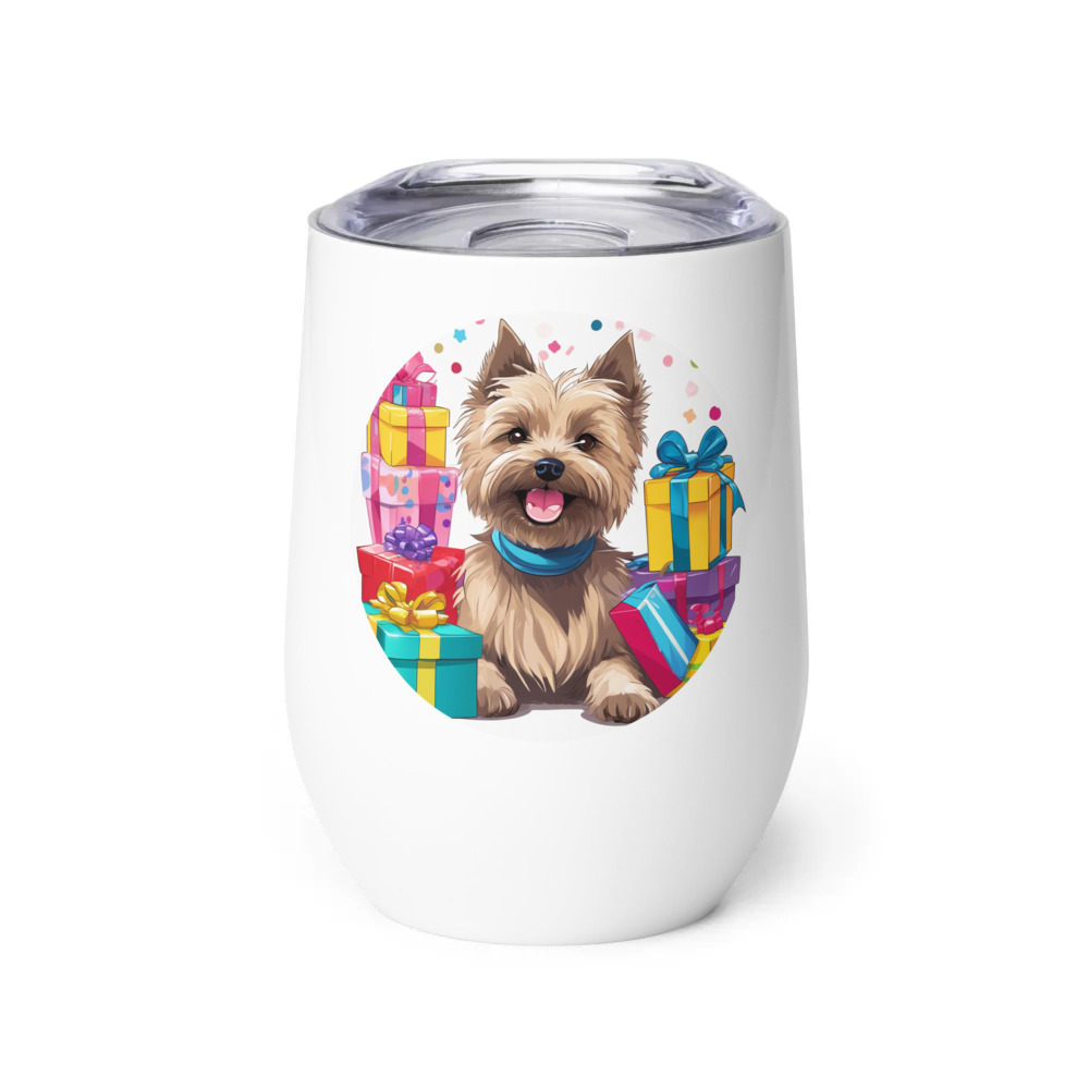 PugMug Custom Cairn Terrier Wine Tumbler