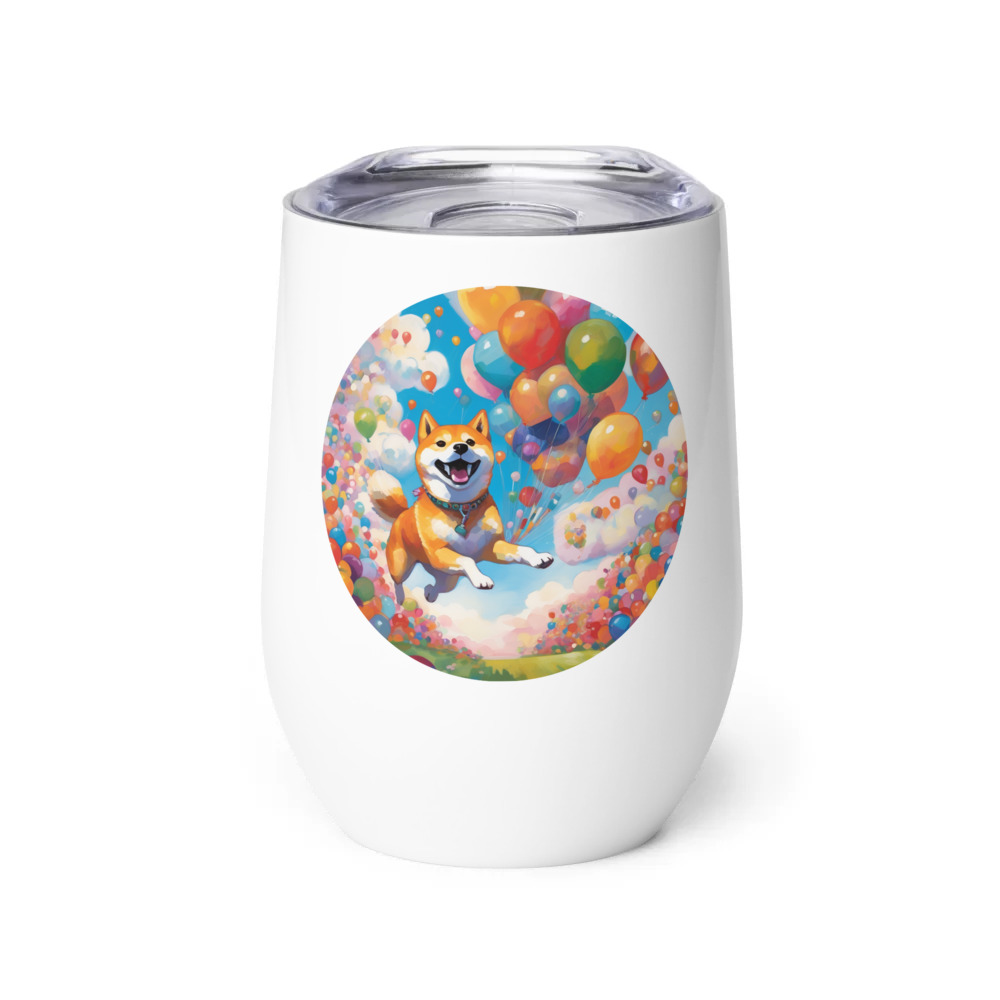PugMug Custom Shiba Inu Wine Tumbler