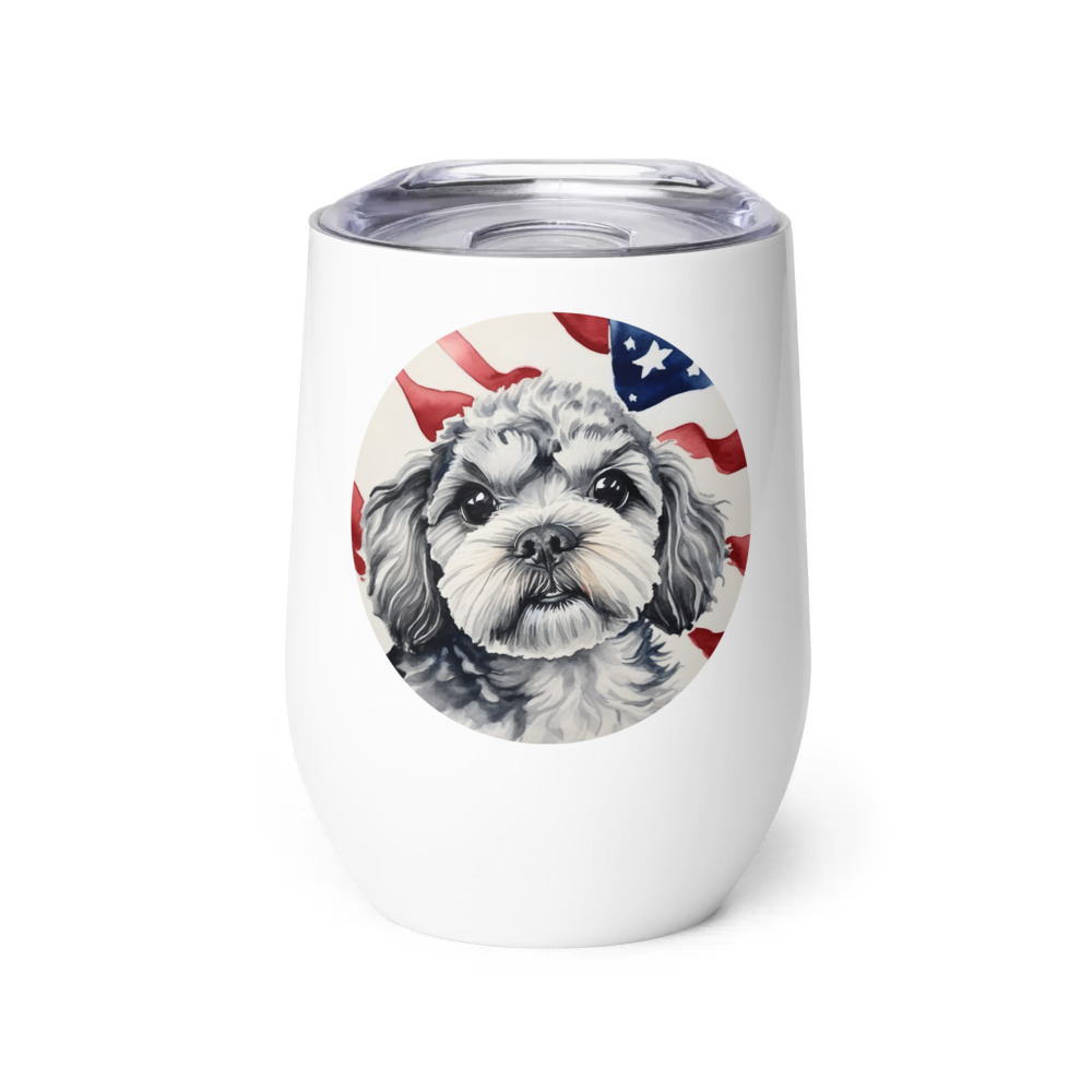 PugMug Custom Lily Wine Tumbler
