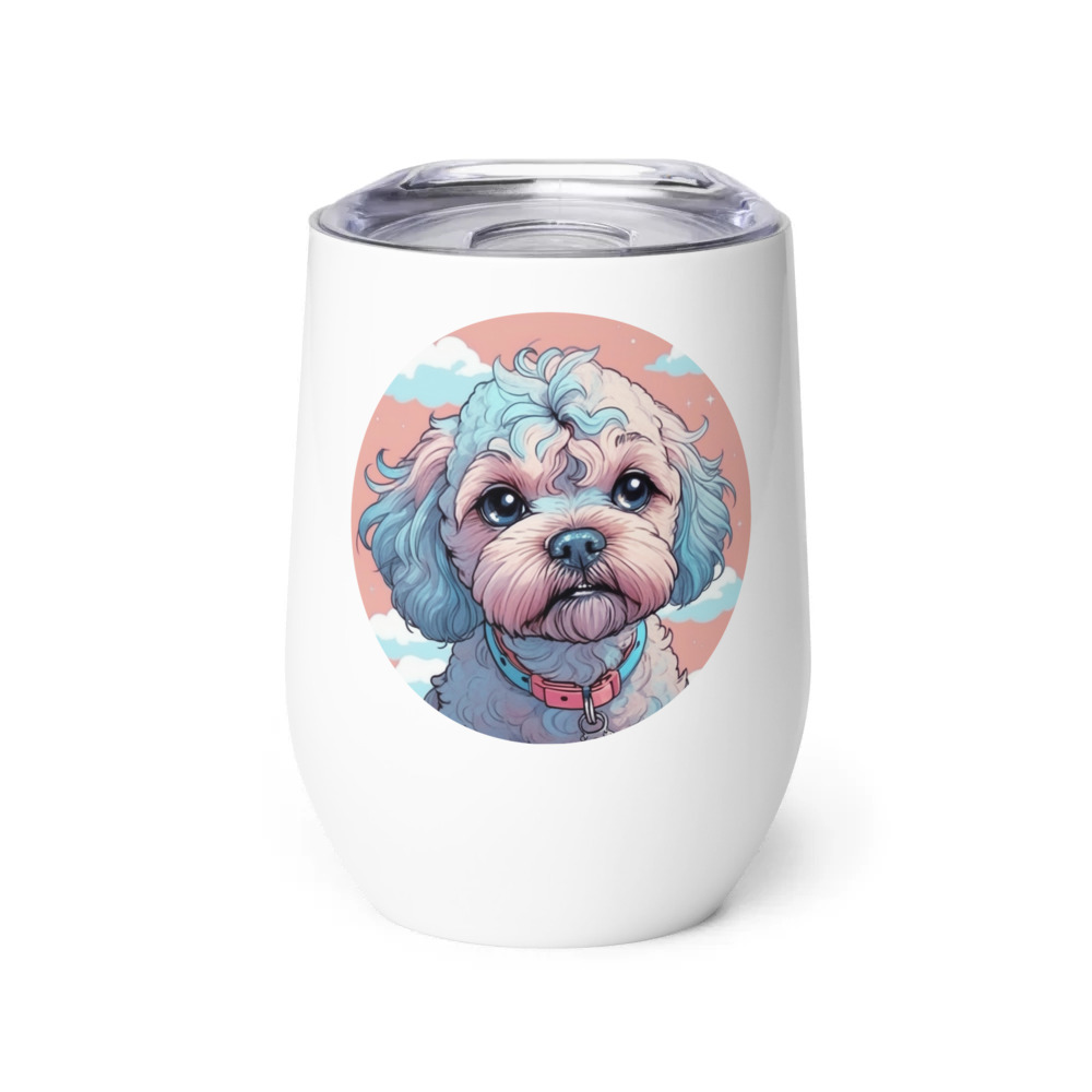 PugMug Custom Lily Wine Tumbler