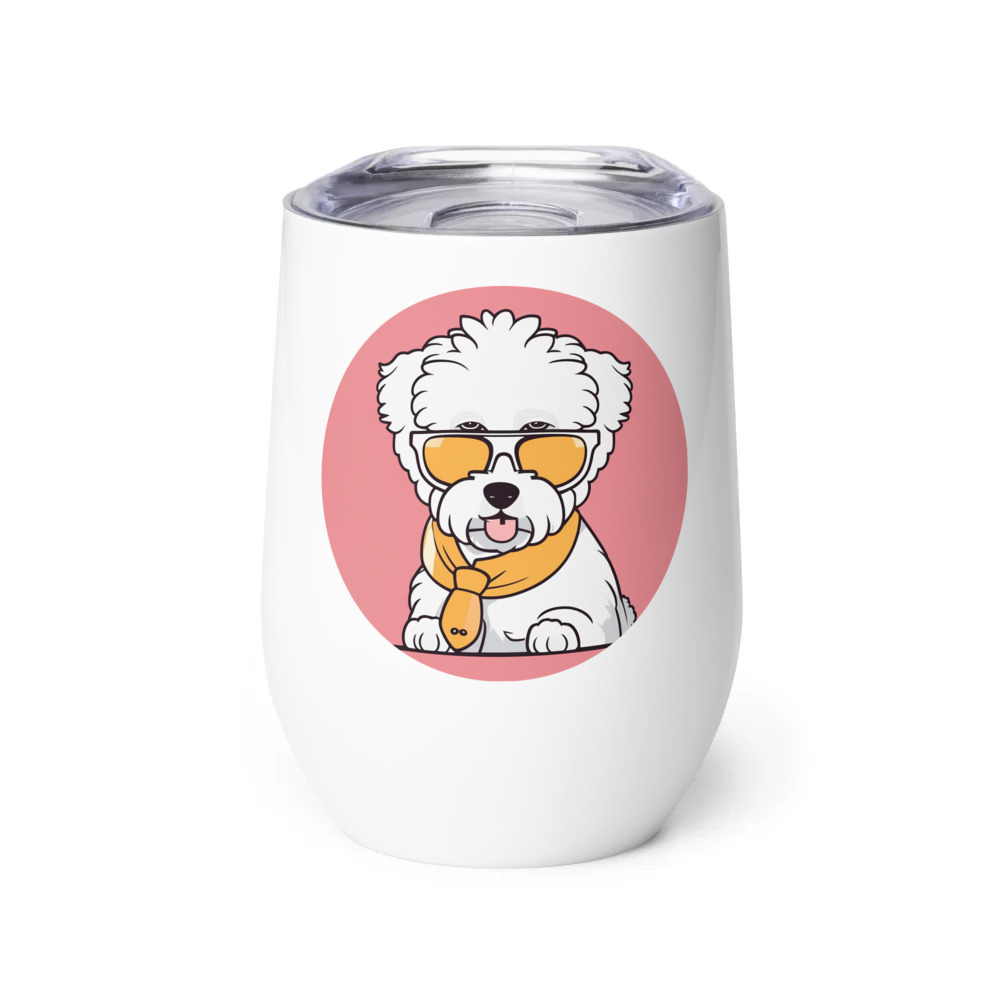 PugMug Custom Bichons Frise Wine Tumbler