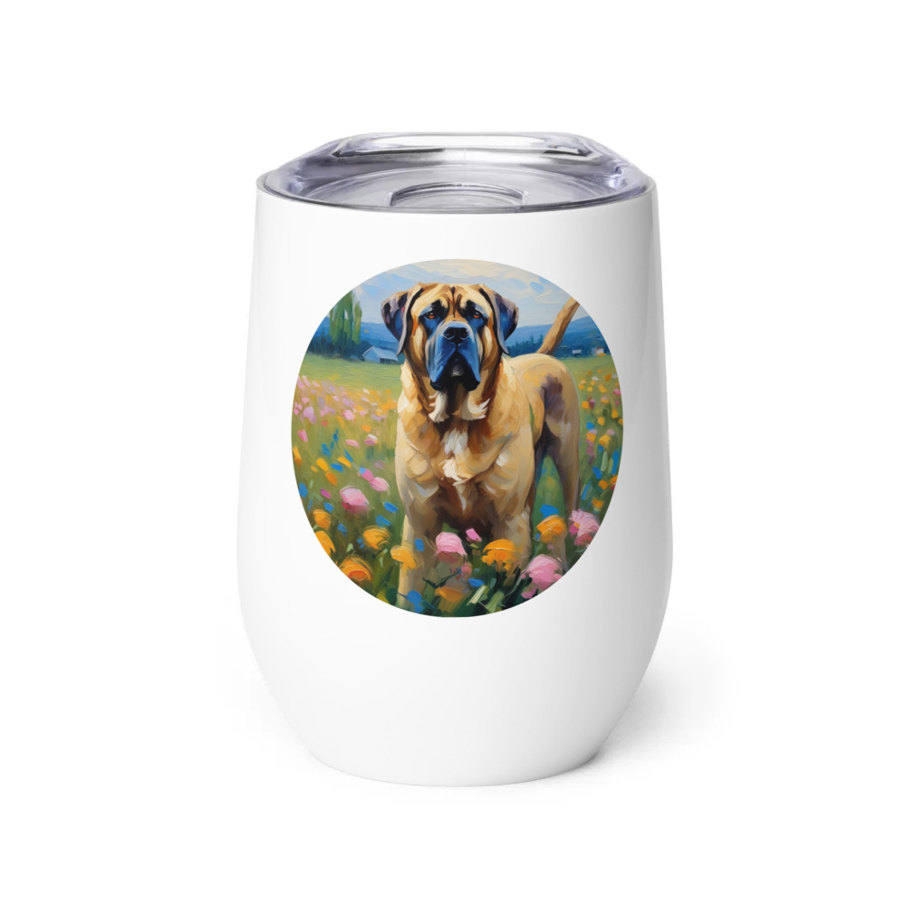 PugMug Custom Mastiff Wine Tumbler