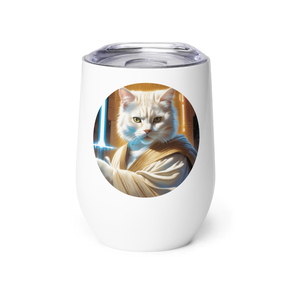PugMug Custom White Exotic Cat Wine Tumbler