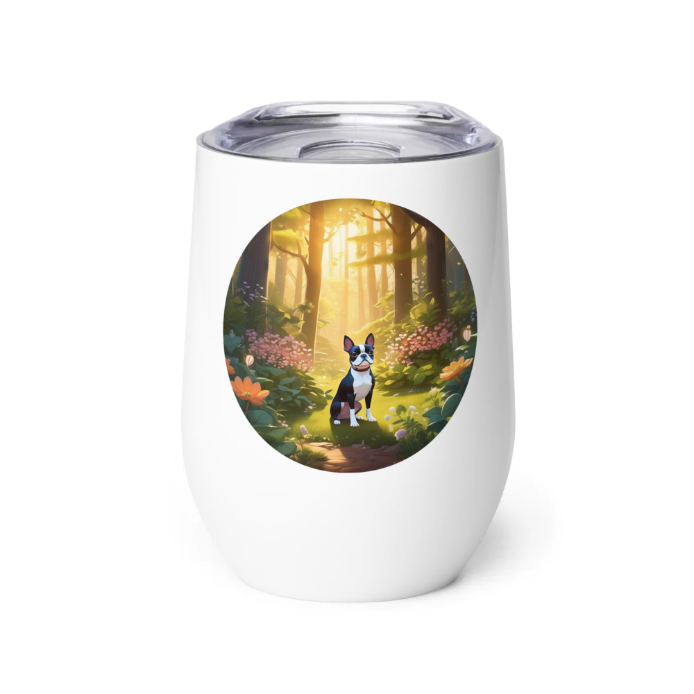 PugMug Custom Boston Terrier Wine Tumbler