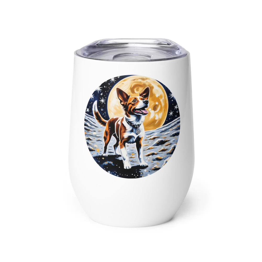 PugMug Custom Brittany Dog Wine Tumbler