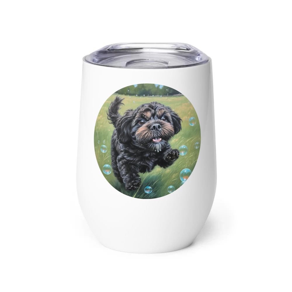 PugMug Custom Lily Wine Tumbler