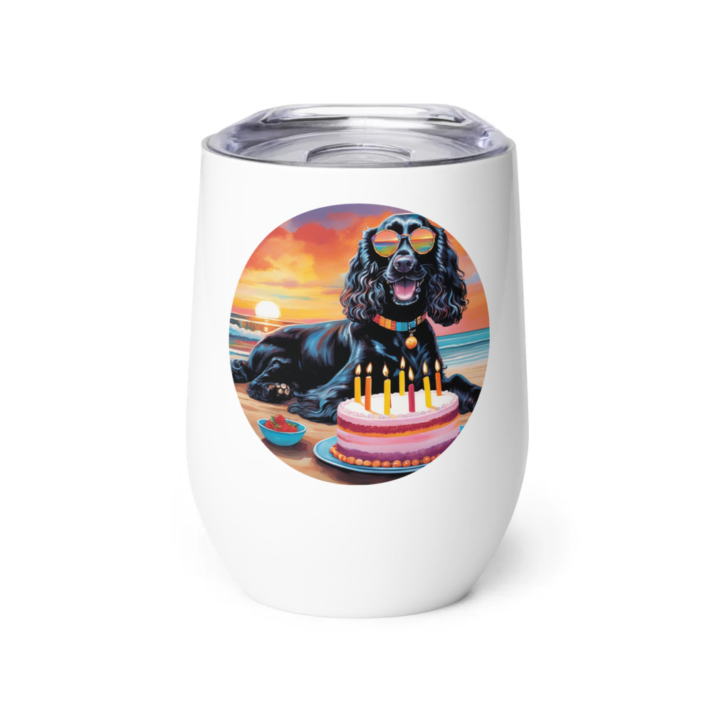 PugMug Custom Cocker Spaniel Wine Tumbler