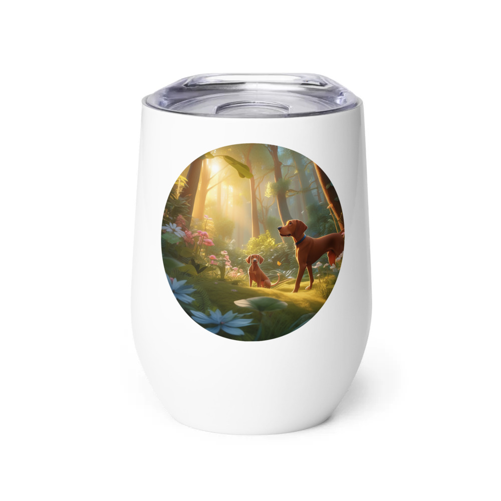 PugMug Custom Vizsla Wine Tumbler