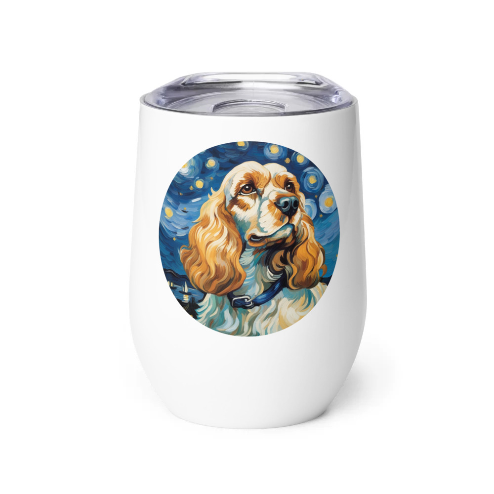 PugMug Custom Cocker Spaniel Wine Tumbler
