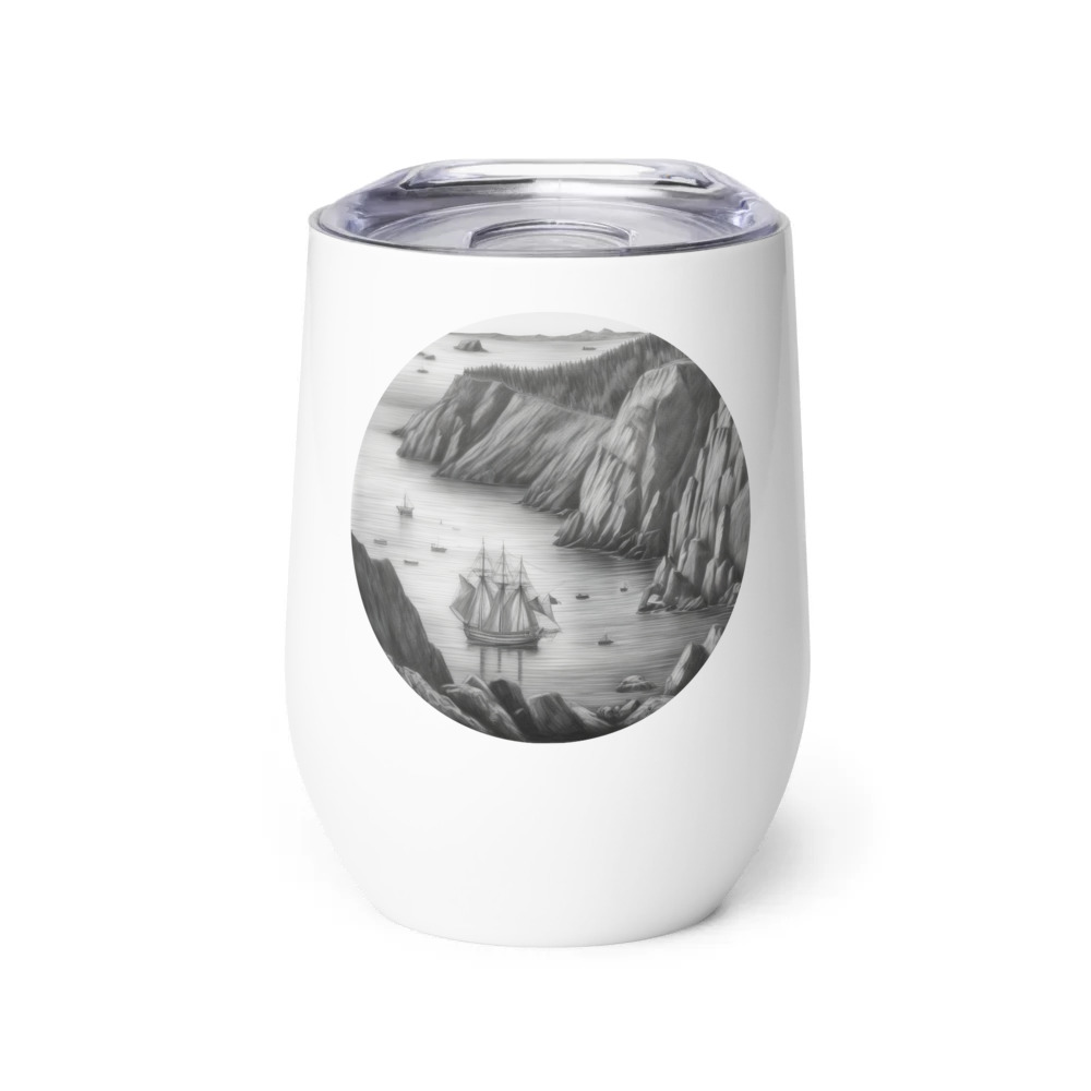 PugMug Custom Newfoundland Wine Tumbler