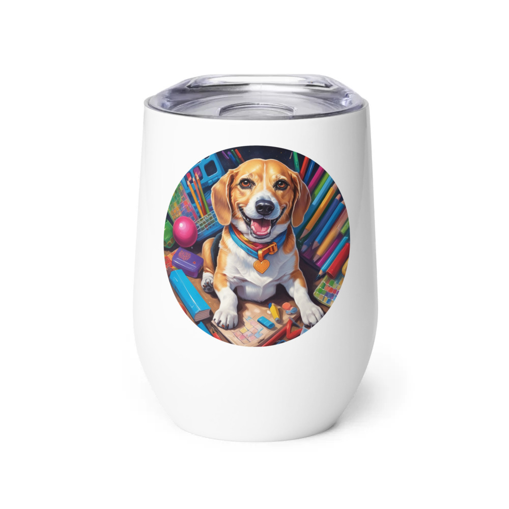 PugMug Custom Munchkin Wine Tumbler