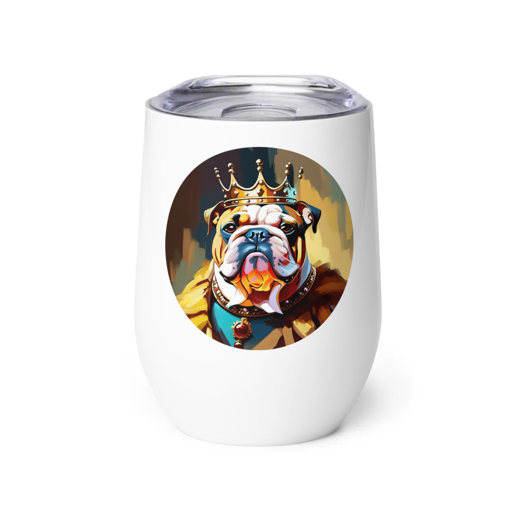 PugMug Custom Bulldog Wine Tumbler