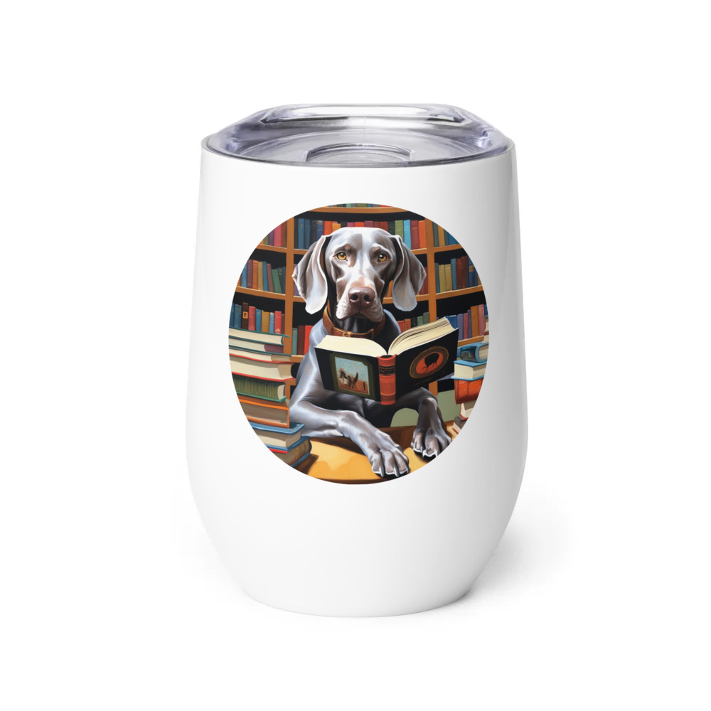 PugMug Custom Weimaraner Wine Tumbler