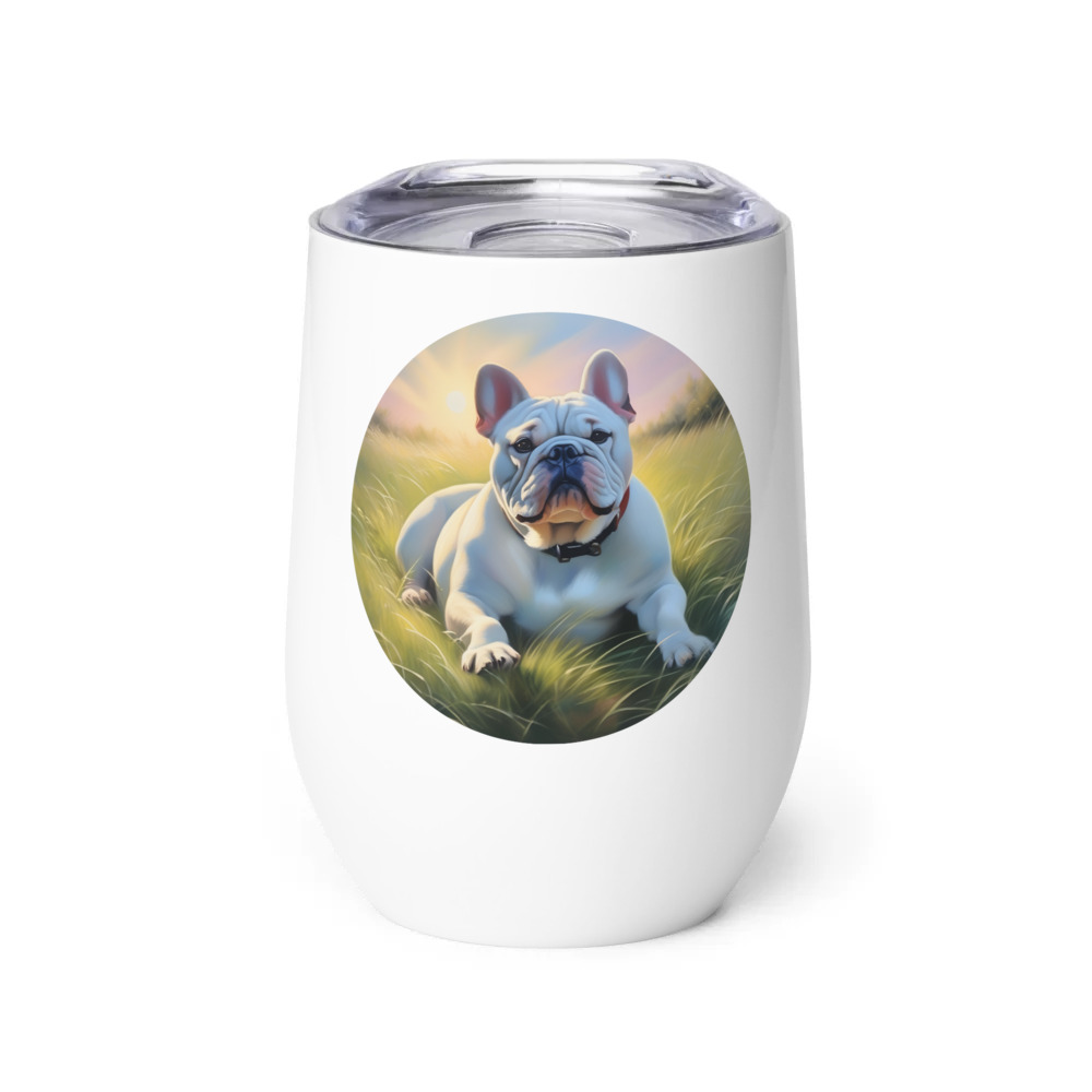 PugMug Custom Bulldog Wine Tumbler