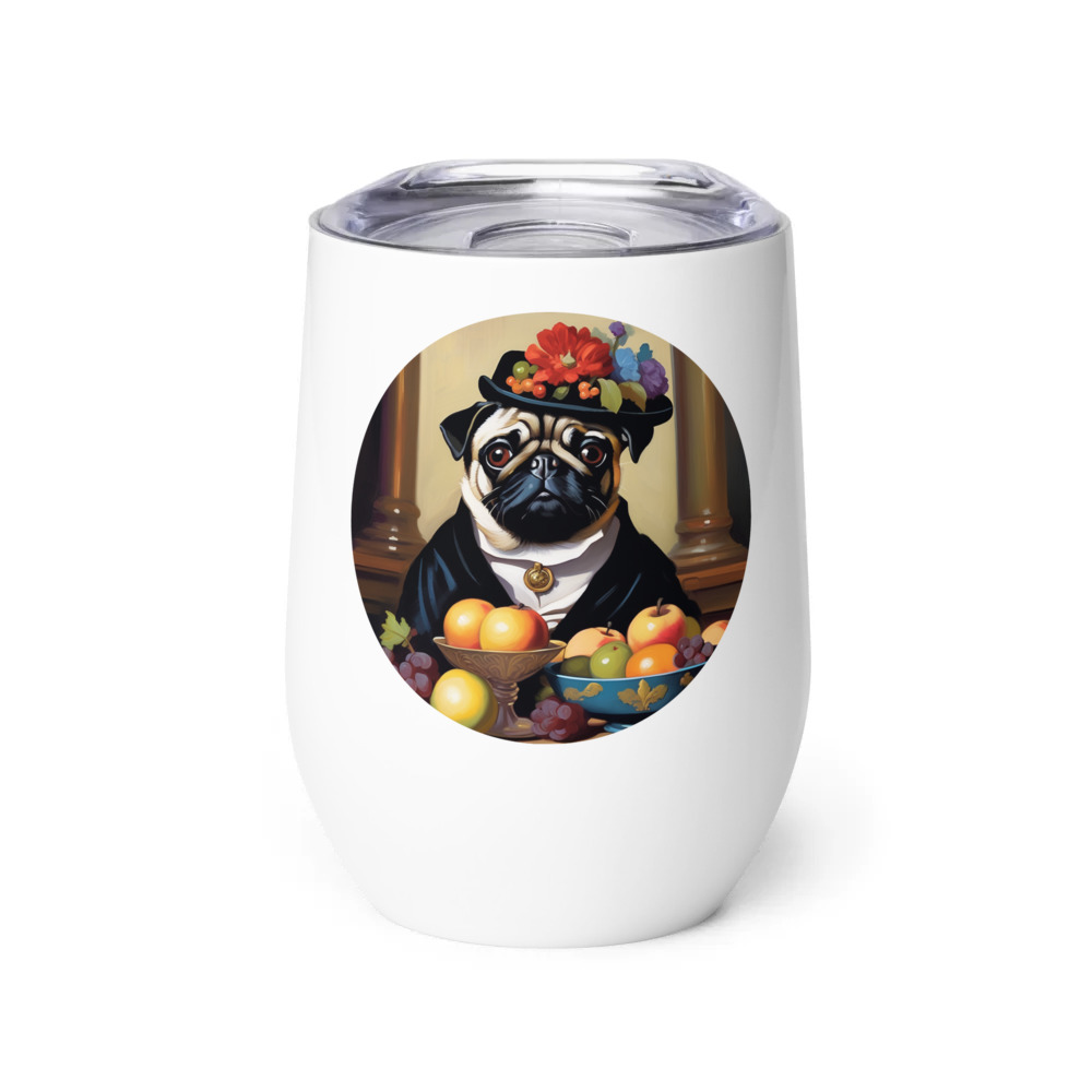 PugMug Custom Pug Wine Tumbler