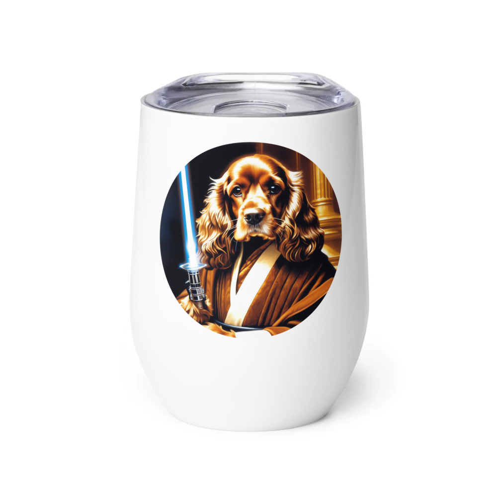 PugMug Custom English Cocker Spaniel Wine Tumbler