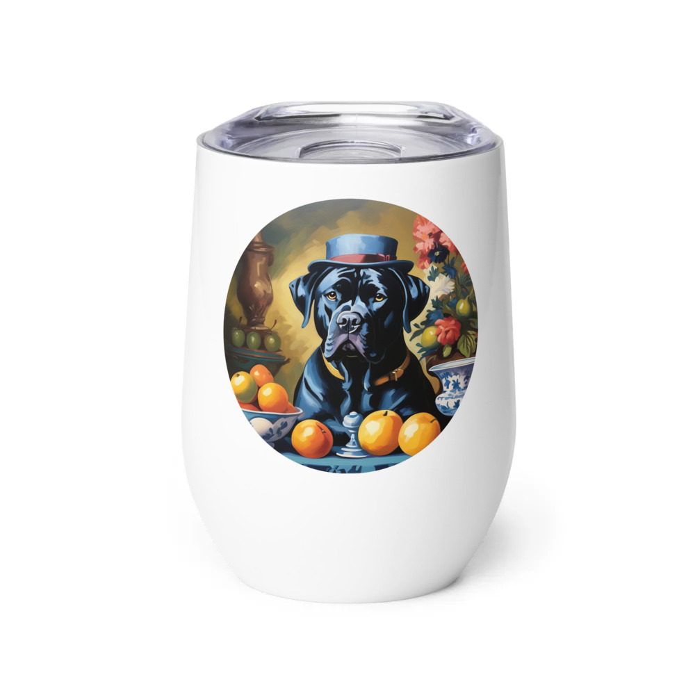 PugMug Custom Cane Corso Wine Tumbler
