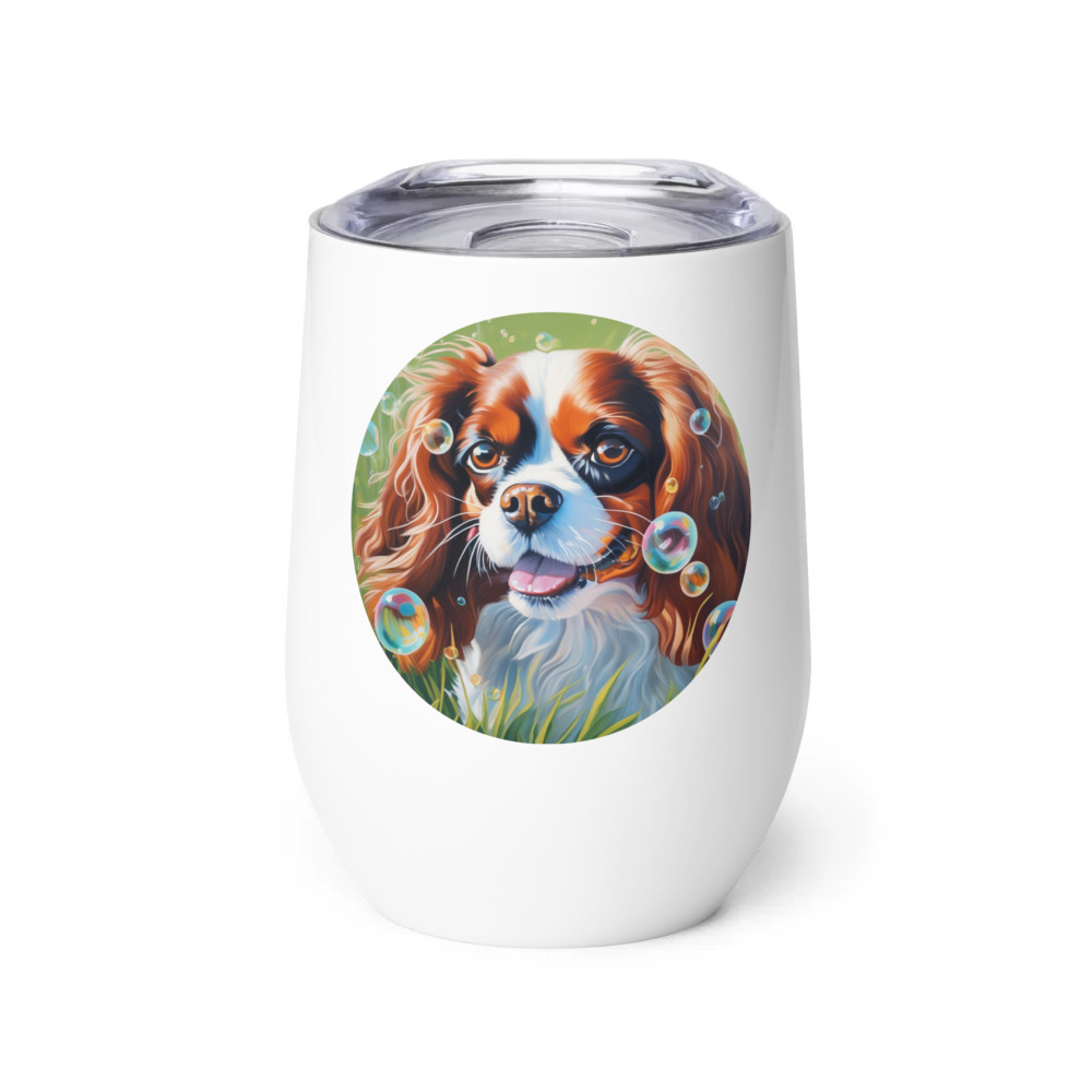 PugMug Custom Cavalier King Charles Spaniel Wine Tumbler