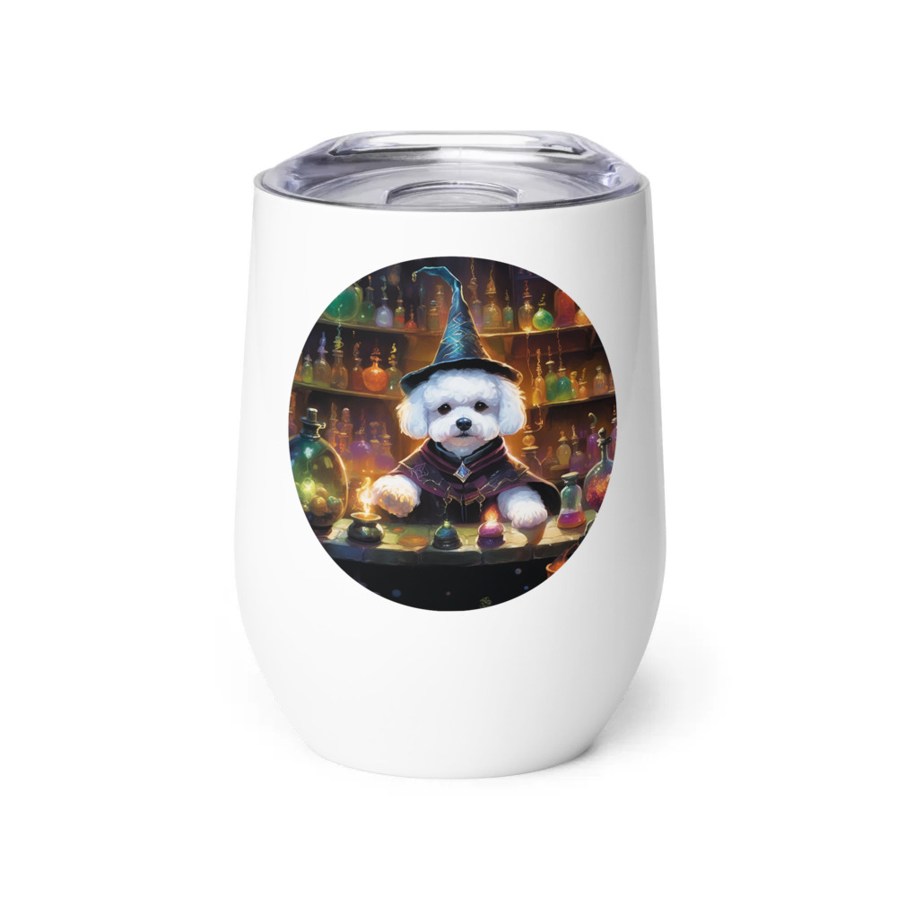 PugMug Custom Bichons Frise Wine Tumbler
