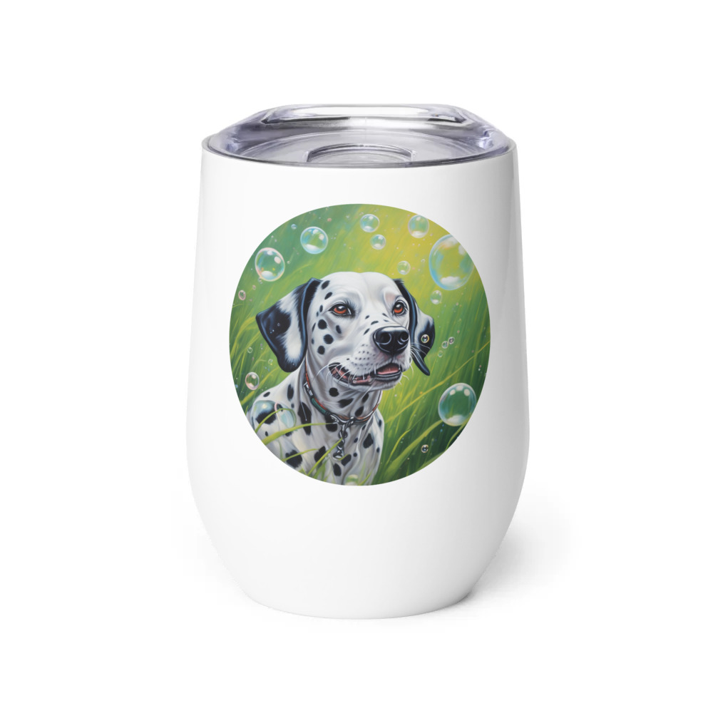 PugMug Custom Dalmatian Wine Tumbler
