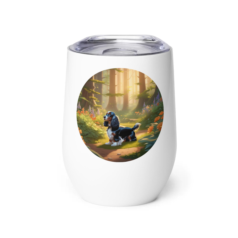 PugMug Custom English Cocker Spaniel Wine Tumbler