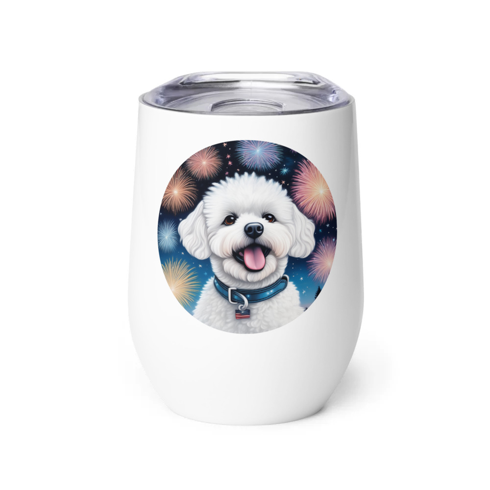 PugMug Custom Bichons Frise Wine Tumbler