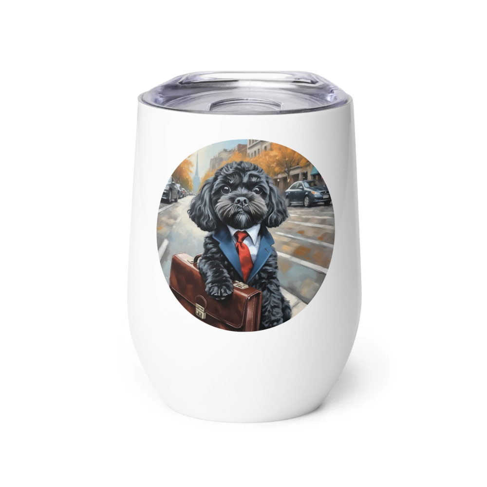 PugMug Custom Lily Wine Tumbler
