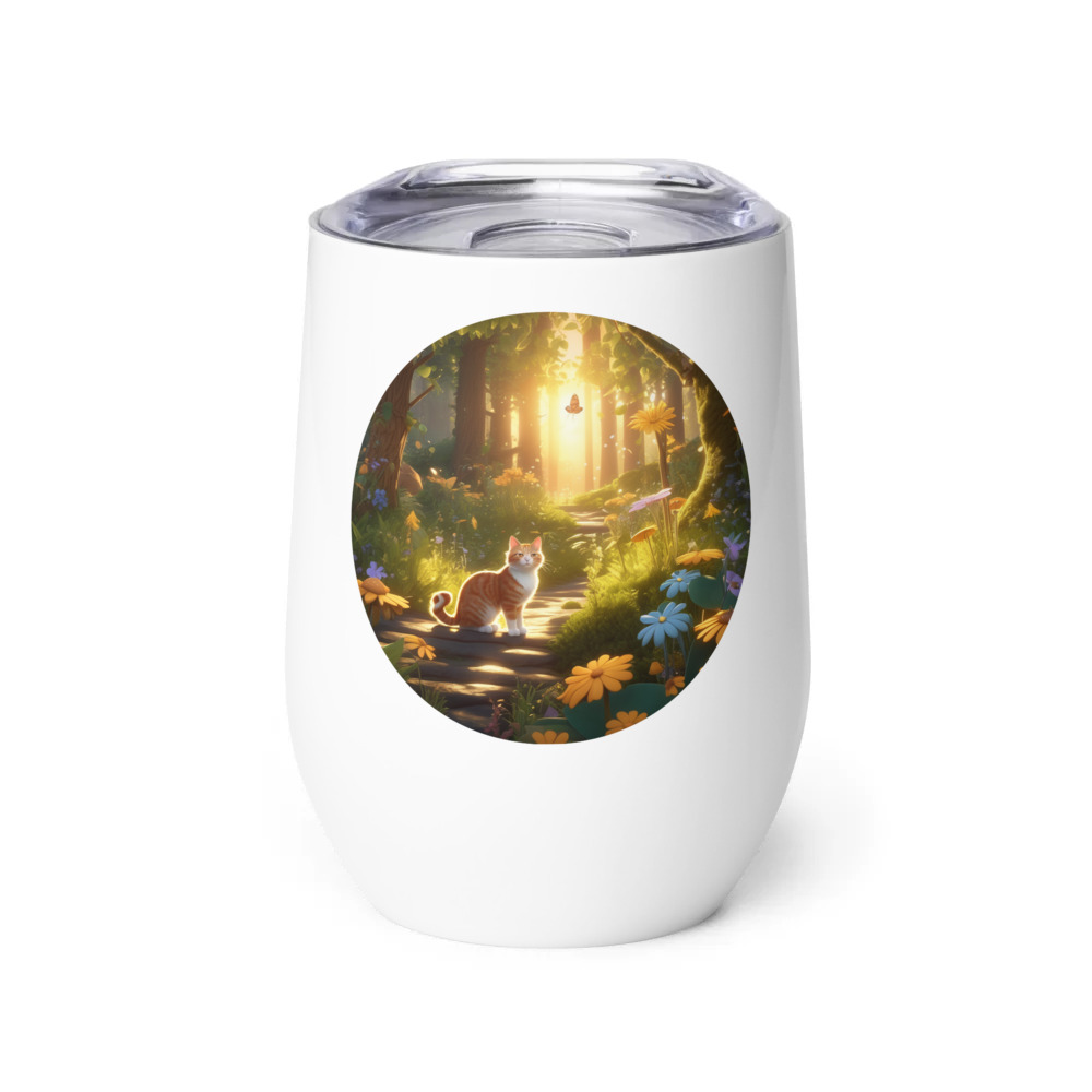 PugMug Custom Tabby Companion Cat Wine Tumbler