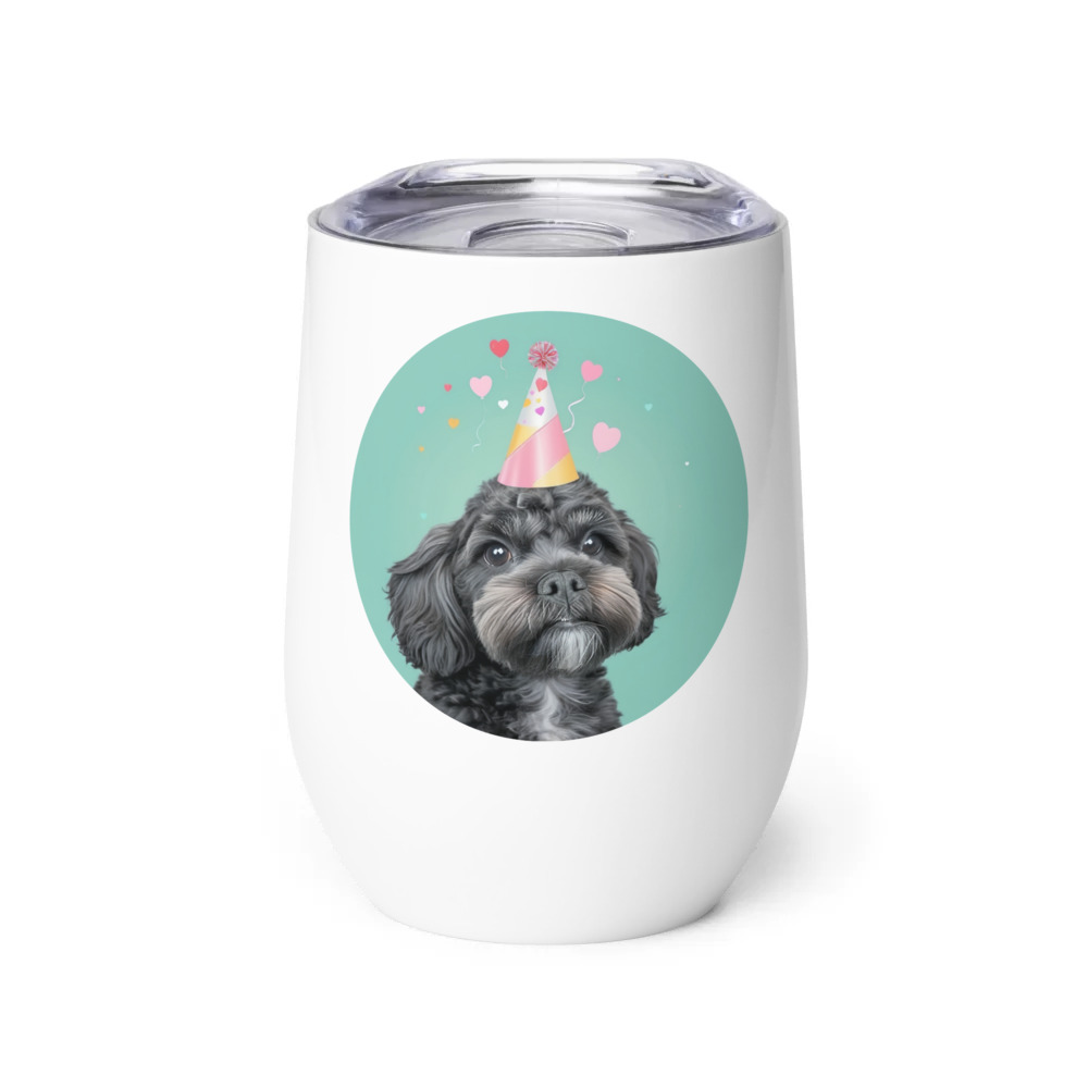 PugMug Custom Lily Wine Tumbler