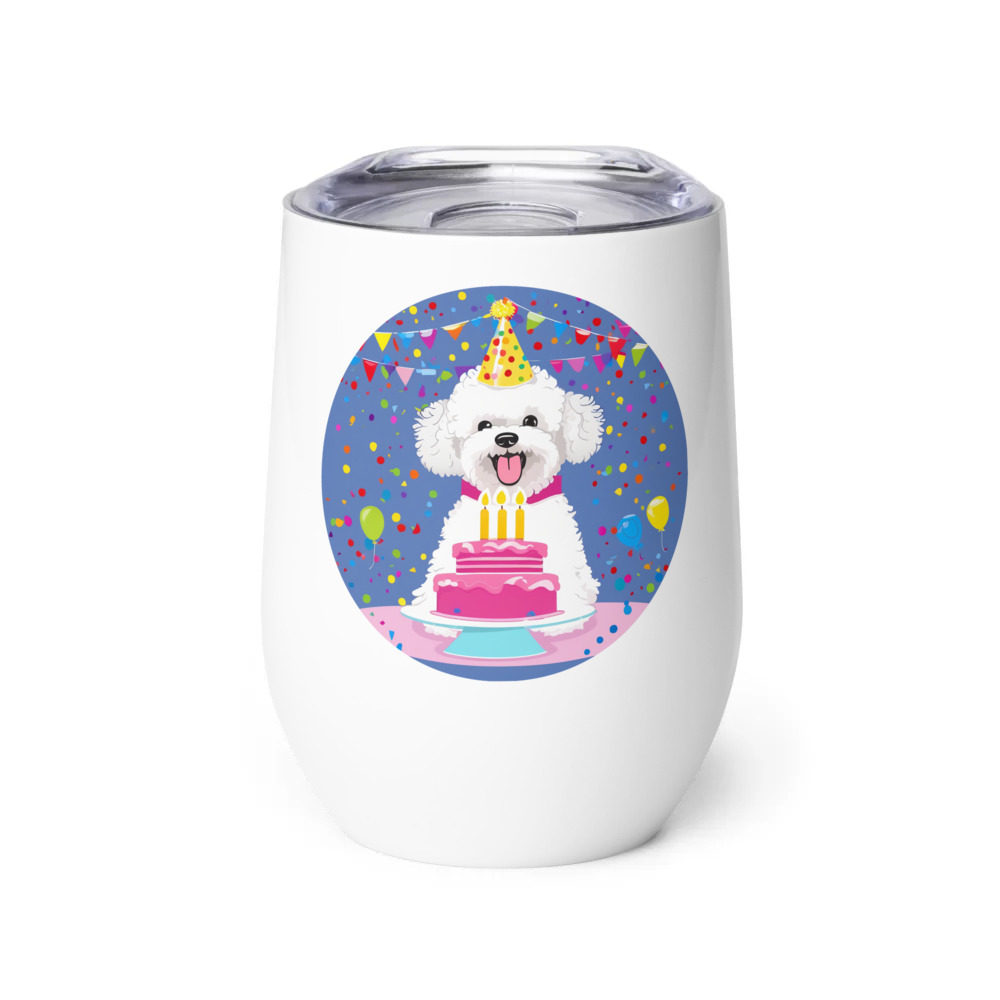 PugMug Custom Bichons Frise Wine Tumbler